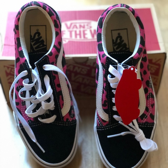 vans old skool pink leopard